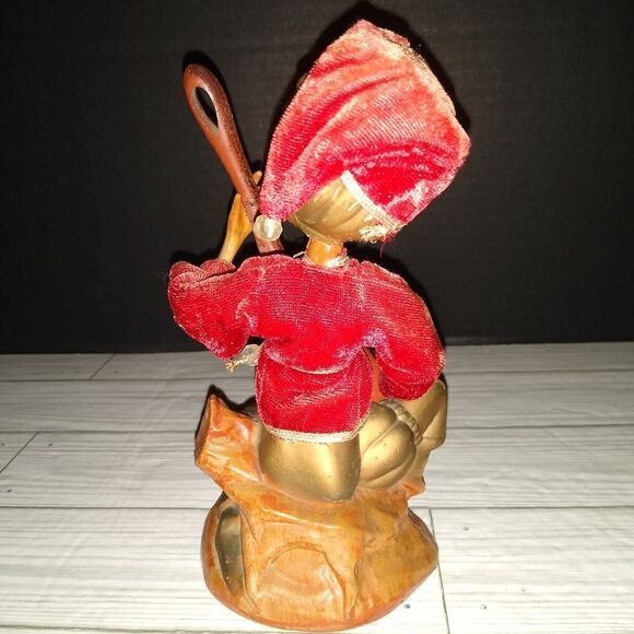 Vintage Dexter's Leewards Elf Pixie Musician Collectible Figurine Red Hong Kong - Picture 9 of 10